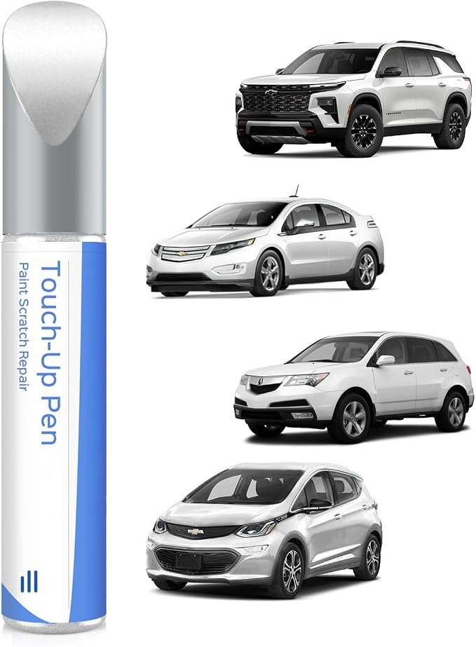 GAZ/WA8624/50U/50 Summit/Olympic/Interstellar White Touch Up Paint Compatible with Chevrolet Exact Match Chips and Nicks Touch Up