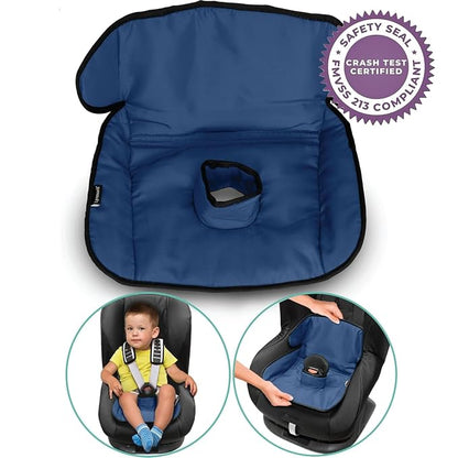 Lynmark® Potty Training Car Seat Protector Cover - Waterproof Soft Piddle Pads for Toddlers and Baby Carseat - Travel-Friendly Universal Washable Liner Mat for Spills, Nappy Leaks, Accidents - Navy
