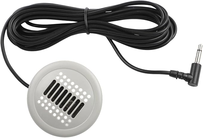 3.5mm Wired Car Audio Microphone, with 300cm Extension Cable, for Compatible for Android Navigation Radio, for BMW for Mercedes-Benz for Skoda for Multivan ABS Shell Gray
