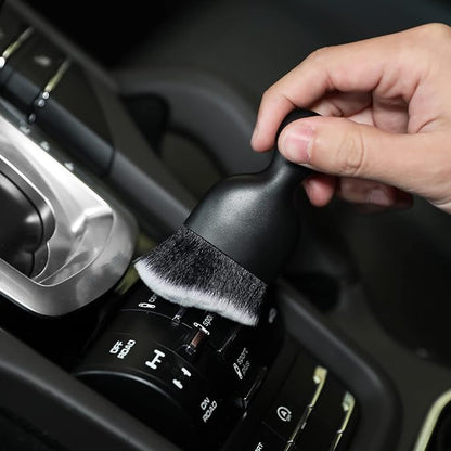 AOCISKA Car Interior Detailing Brush,Soft Bristle Cleaning Brush Car Detailing Brush Dusting Brush,Car Interior Cleaning Tool,Auto Detail Brush Car Dash Duster Brush (Black&White)