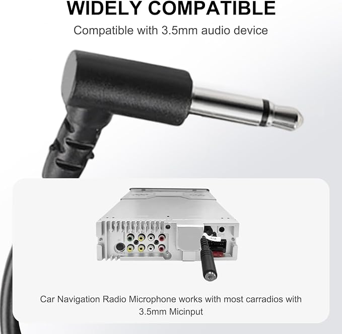 3.5MM Microphone Mic Car Audio Wired for Android Radio Navigation External Extension Cable 300CM for BNW and Other Models