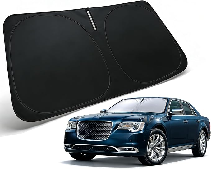 Windshield Sun Shade for 2011-2025 Chrysler 300 300c Accessories, Car Front Window Sun Visor Protector & Heat Shield | 240T Sunshade Protection Blocks UV Rays Keep Your Car Cooler