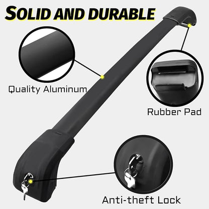 Gdydi 220lbs Car Roof Rack Cross Bars Compatible with 2021-2025 KIA Sorento and Sorento Hybrid (Fit for Flush Side Rails), Aluminum Lockable Roof Cross Bars for Kayak Bike Rooftop Cargo Carrier Bag