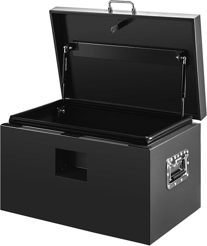 24" Truck Tool Box,Heacy Duty Metal Storage Organizer with Strong locking tongue,Trailer Tongue Box with Safe Hinge, for Truck,Pickup,RV,Garage,Best gift for family and friend,Black Power Coating