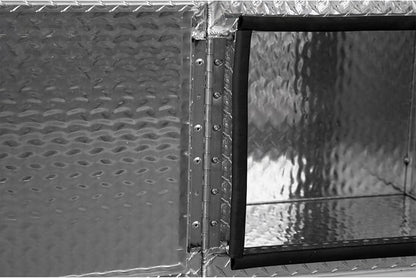 Buyers Products 1705200 Underbody Truck Tool Box with Barn Doors, 18x18x24 Inch, Diamond Tread Aluminum, Made in USA, Compression Latch, Weather Resistant, Toolbox for Flatbeds, Trailers & Work Trucks