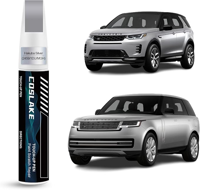 Car Touch Up Paint(Hakuba Silver(2459/1DU/MGH)) for Landrover, Car Paint Scratch Repair Kit, Quick & Easy Solution to Repair, Scratch Remover Pen with 2PCS Disposable Micro Applicators