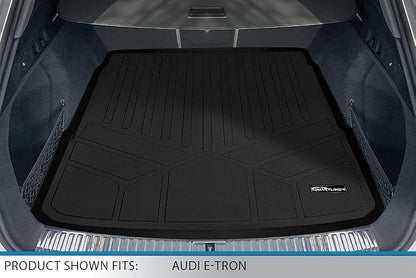 SMARTLINER All Weather Custom Fit Black 2 Row Floor Mats and Cargo Liner Set Compatible with 2019-2022 Audi E-Tron/E-Tron Sportback (Only fits Without 2nd Row Retentions)