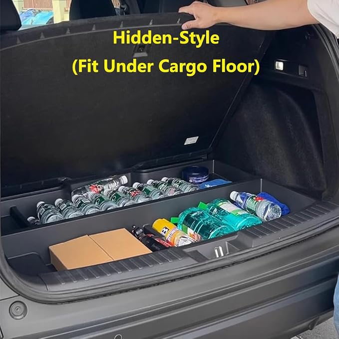 Heavy-Duty Trunk Organizer for 2023-2025 Honda CR-V, Insert Cargo Rear Hatch Hidden Storage Box fits CRV EX EX-L LX Touring Accessories