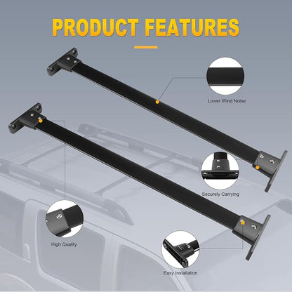 OCPTY Roof Rack Cross Bars Fit for Nissan Pathfinder 2005 2006 2007 2008 2009 2010 2011 2012 Cargo Bars for Cargo Carrier Bag Luggage Kayak Canoe Bike Snowboard Skiboard