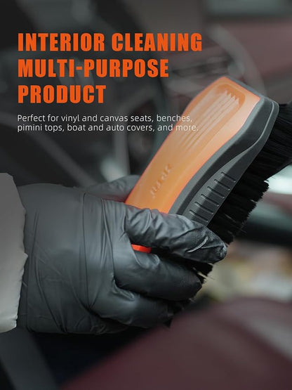 SPTA Carpet Cleaning Brush, 2Pcs Universal Leather & Upholstery Brush,Durable Nylon Bristles for Car Detailing,Ideal for Cleaning Seats, Carpets & Interior Surfaces,Gentle,Effective Detailing Tool