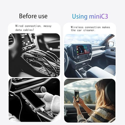 CarPlay Wireless CarPlay Adapter for iPhone for Volvo XC90 XC60 XC40 S60 V90 Accessories, Convert Wired to Wireless CarPlay Adapter (carplay Model A)
