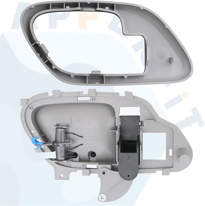 APPERFiT Interior Door Handle w/Bezel Kit RH (Gray) Compatible with 1995-2002 Chevy Chevrolet GMC Truck C1500 C2500 C3500 K1500 K2500 K3500 Suburban Tahoe Yukon Replaces 15708044
