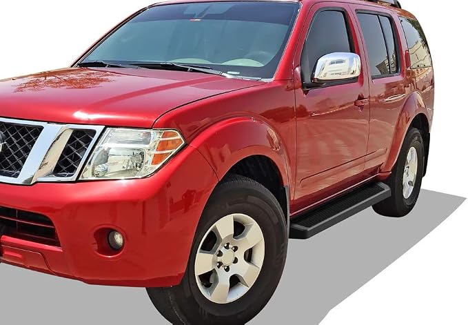 APS Running Boards (Nerf Bars Side Steps Step Bars) Compatible with Nissan Pathfinder 2005-2012 (Black Powder Coated Running Board Style)