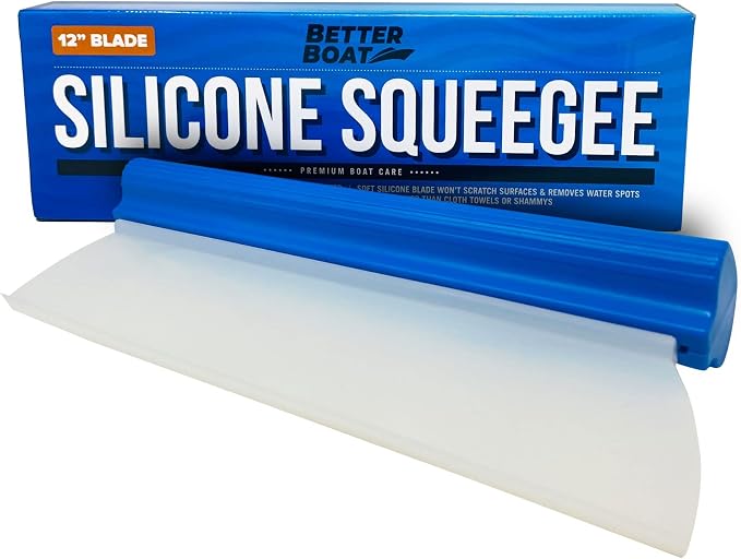 Silicone Car Window Squeegee for Boat Windshields, RVs, and Auto Cleaning, Water Blade Wiper and Cleaner for Glass, Mirrors, and Shower Doors