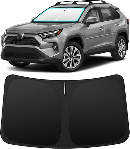 INSAUTO Custom Fit Windshield Sun Shade Accessories for Toyota RAV4 2019-2026, Foldable Front Window Sunshade, UV & Heat Reflector, Keeps Interior Cool, Includes Storage Bag