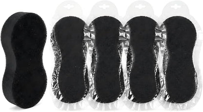 5 PCS Car Wash Sponge for Cleaning, High Density Waxing Wiping Car Sponge, Vehicle Compressed Foam Scrubber Kit, Universal Auto Easy Grip Sponges for Motorcycles Bikes Trucks SUVs (Black)