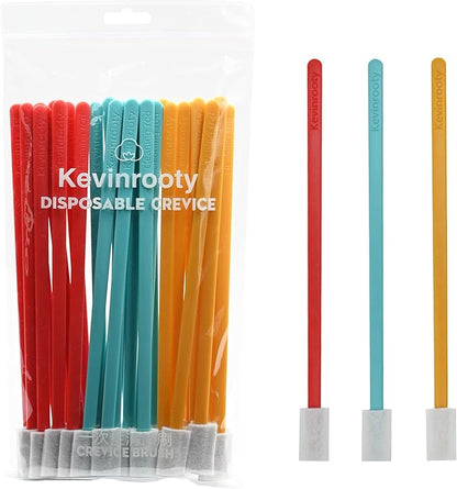 30PCS Disposable Crevice Cleaning Brush kit, Disposable Toilet Brush, Disposable Window Sill Cleaning, Keyboard Cleaning, Car Air Conditioner Cleaning (Color Mixing)