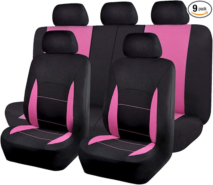 Flying Banner Car Seat Covers Front Seats Rear Bench Polyester car seat Protectors Easy installations Rear Bench Split Classic Man Lady Truck