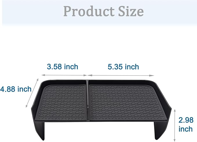 JDMCAR Center Console Organizer Compatible with Toyota RAV4 2019-2025 and 2021-2025 RAV-4 Prime, ABS Material Insert Tray Gear Shift Secondary Storage Box