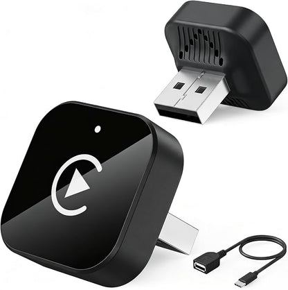 (2026 Upgraded) Wireless CarPlay Adapter for Apple iPhone＆Android, Small Size,Plug and Play,Fast and Stable Connection Wireless Adapter for CarPlay＆Android-No Latency to Screen(Black)