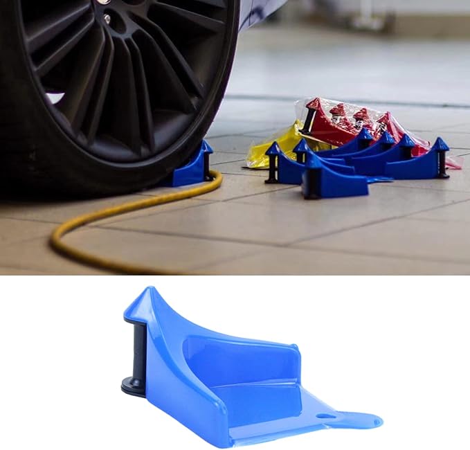 Wheel Pressure Washer Car Wash Detailing Tool Car Wash Inserts Preventing Any Unnecessary Friction PP-material 5-color Portable Tire Stoppers Slip-resistant Tire Stoppers Car Wheel Rolling System Tool