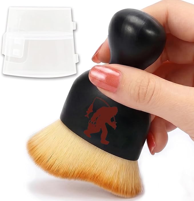 Fishing Bigfoot Car Detailing Brush Soft Bristle Cars Interior Cleaning Brush,Automotive Dust Brushes for Vehicle Detailing Care Car Accessories Sasquatch Gifts for Fishing Love,Him,Father,Men,Women