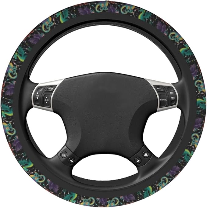 Dragon Steering Wheel Covers Non Slip Neoprene Universal 15 Inch Steering Wheel Protector Car Cover for Men Women