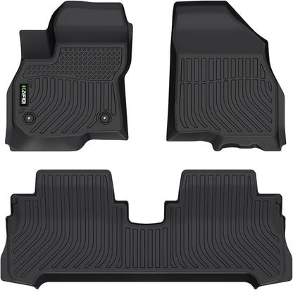 Floor Mats Custom for Chevrolet Chevy Bolt EV 2017-2023 (Not EUV) All Weather Protection TPE Heavy Duty Non-Slip Automotive Floor Liners Fits Front& 2nd Row Full Set Accessories, Black