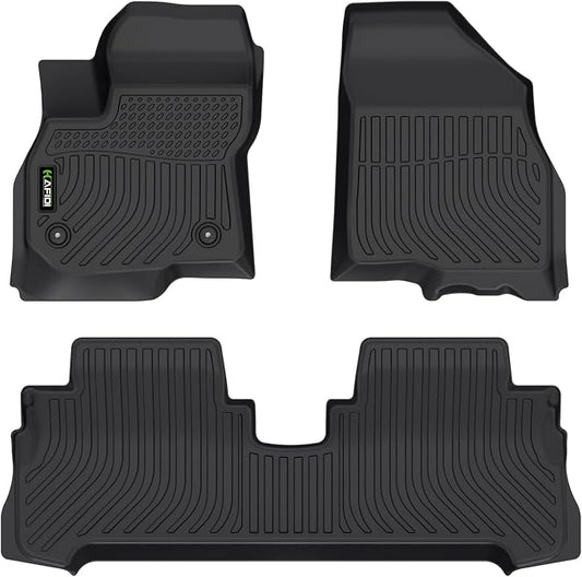 Floor Mats Custom for Chevrolet Chevy Bolt EV 2017-2023 (Not EUV) All Weather Protection TPE Heavy Duty Non-Slip Automotive Floor Liners Fits Front& 2nd Row Full Set Accessories, Black