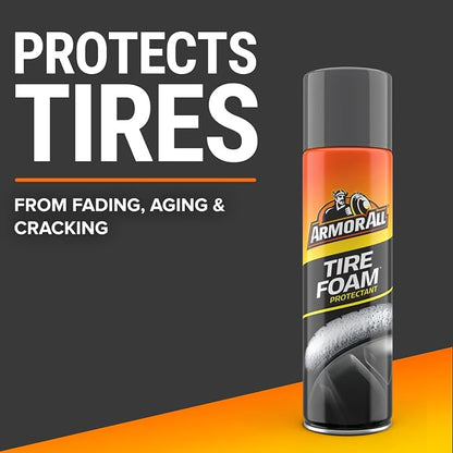 Armor All Tire Foam, Tire Cleaner Spray for Cars, Trucks, Motorcycles, 20 Oz Each, 1.25 Pound (Pack of 2)