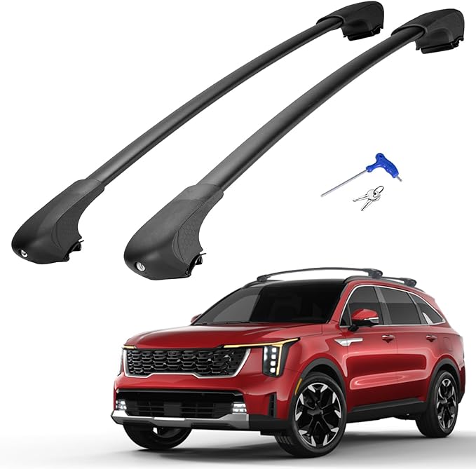 JOYTUTUS Lockable Roof Rack Cross Bars Compatible with Kia Sorento/Sorento Hybrid 2021-2026 (NOT Fit X-Line/X-Pro), Heavy Duty Aluminum Roof Rails Crossbars Rooftop Cargo Carrier Luggage