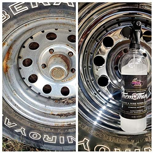 Them Thangz TT-1 Street Juice Products Chrome & Wire Wheel Cleaner Safe for Chrome, Gold, & Powdercoated Wheels Perfect for Cars, Trucks, & Motorcycles - 128 fl oz