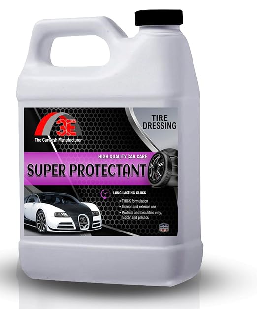 3E Super Protectant Tire Coating & Dressing I Extreme Shine & Durability Long-Lasting Protection, Dries Fast to The Touch, Non-Greasy Formula 64 fl oz (Half Gallon)