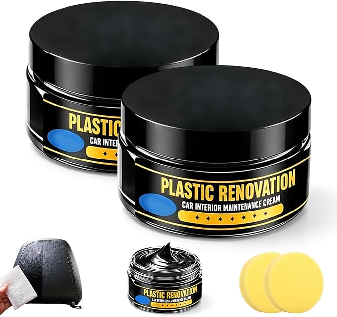 Tire Coating Paste, 2026 New Car Maintenance Cream for Tire Dashboard Seats, Upgraded Car Trim Renewal for Interior Exterior Renovation, Powerful Auto Detailing Cream for Car Owners (2Pcs)