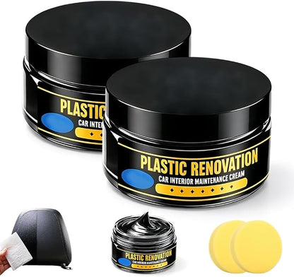 Tire Coating Paste, 2026 New Car Maintenance Cream for Tire Dashboard Seats, Upgraded Car Trim Renewal for Interior Exterior Renovation, Powerful Auto Detailing Cream for Car Owners (2Pcs)