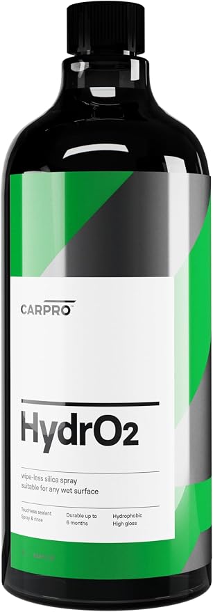 CARPRO HydrO2 Touchless Silica Car Sealant - Spray-On/Rinse-Off Paint Sealant, Concentrated Car Wash Detailer, UV Protection - Liter (34oz)