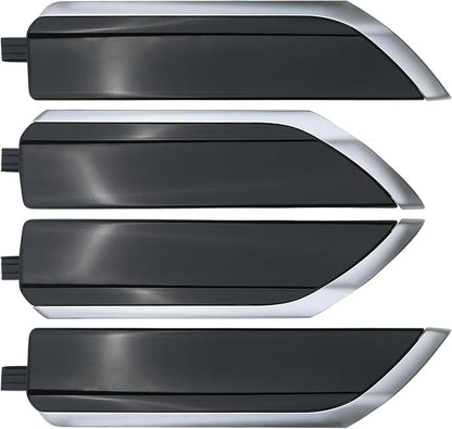 Interior Door Panel Trim Molding Kit Black Compatible with Chevrolet Chevy Silverado & GMC Sierra Crew Cab Truck Door Parts Accessories 2019-2024 Replaces 84469330