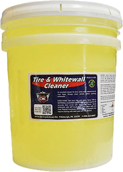 Detail King Tire and Whitewall Cleaner - Contains Darkening Agent - For Use Before Applying Tire Dressing - 5 Gallons
