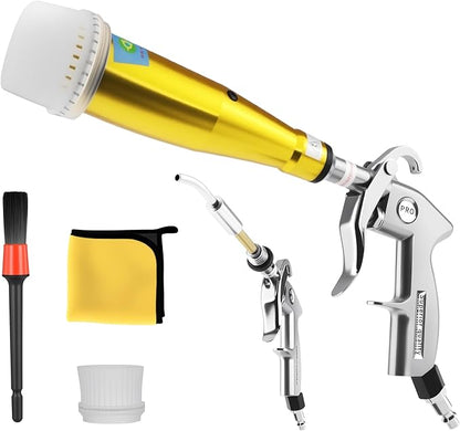 GOCCIDA High Pressure Car Cleaning Gun,Car Air Blow Gun,Tornado Dry Cleaning Gun Quickly Removes Surface Dirt and Dust, Air Gun Works with Air Compressor