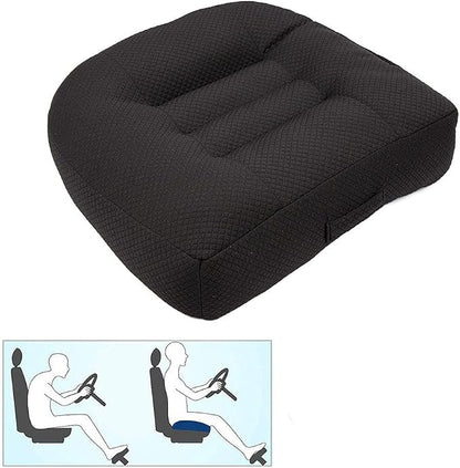 Srutirbo Car Booster Seat Cushion Heightening Height Boost Mat, Breathable Mesh Portable Car Seat Pad Angle Lift Seat for Car, Office,Home (Pure Black)