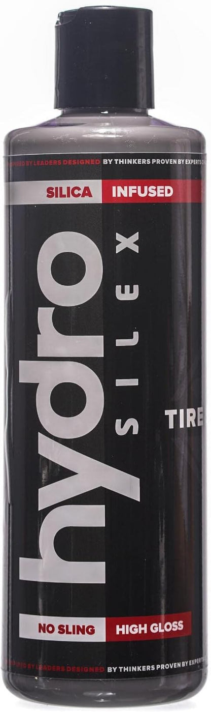 Car Tire Shine Gel and Conditioner. SIO2 & Black Dye Infused, No Sling Formula. Enhances Tires Color & Finish, Leaves Your Tires Looking Clean For Weeks. (16oz)