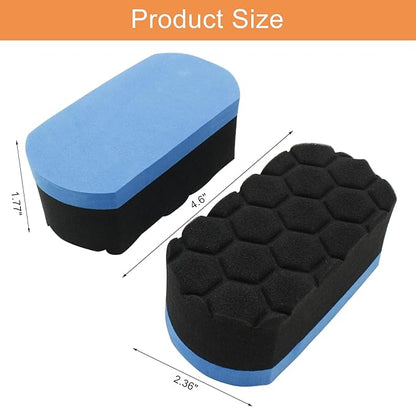 Hitefu 4pcs Tire Shine Dressing Applicator Pad, Washable Tire Shine Sponge Car Detailing Foam Sponge, Tire Polish Applicator for Tire Shine, Tire Gel, Tire Wet, Tire Balm