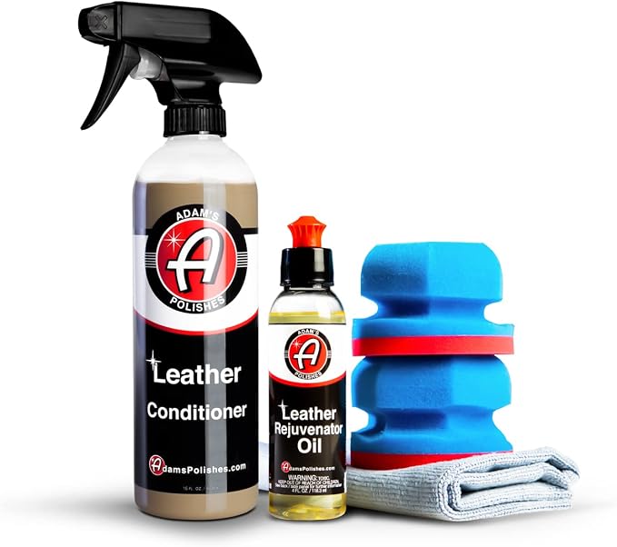 Adam's Polishes Leather Rejuvenator Oil (Basic Kit) - Cleans, Hydrates, Protects All Leather Types, Colors, & Ages - Non Sticky, Non Greasy, & Non Silicone