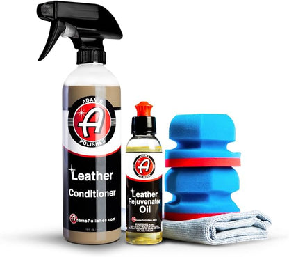 Adam's Polishes Leather Rejuvenator Oil (Basic Kit) - Cleans, Hydrates, Protects All Leather Types, Colors, & Ages - Non Sticky, Non Greasy, & Non Silicone