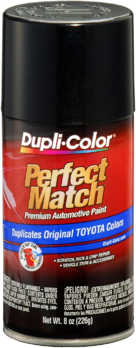 Dupli-Color EBTY16227 Perfect Match Automotive Spray Paint – Toyota Black Sand Pearl, 209 – 8 oz. Aerosol Can