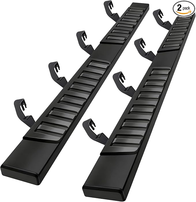 COMNOVA 6" Running Boards Compatible with 07-18 Silverado/Sierra 1500 Crew Cab, 07-19 2500 3500HD, 2019 LD/Limited Crew Cab. Silverado Nerf Bars Side Steps(Incl. 8 Brackets)