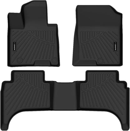 All Weather Floor Mat Fit for Hyundai Santa Cruz 2022-2025 2026 TPE Rubber Liners Santa Cruz Accessories All Season Guard Odorless Anti-Slip Liner Black