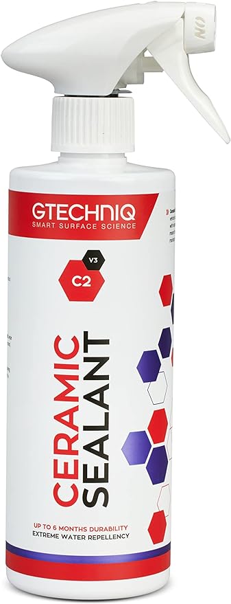 Gtechniq C2 Ceramic Sealant for Cars 16.9 fl oz | Quick Spray-On Paint Protection, Hydrophobic Barrier Repels Dirt & Water, Long-Lasting Gloss & Easy Application