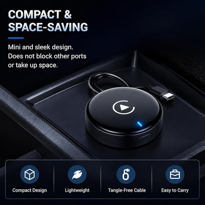 Compact USB Wireless Carplay/Android Auto Adapter for Nissan Sylphy Classic 2019-2026,Voice Control Plug and Play