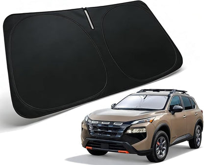 Windshield Sun Shade for Nissan Rogue 2021-2024 2025 2026 Accessories(Not for Rogue Sport), Car Front Window Sun Visor Protector & Heat Shield | 240T Sunshade Protection Blocks UV Rays